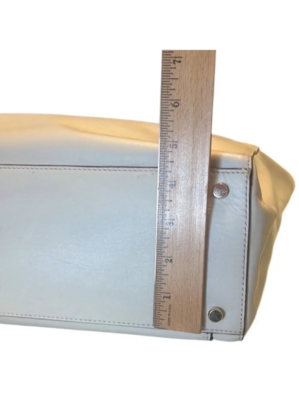 Kate Spade Ivory Leather Gold Hardware Large Tote Bag